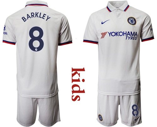 Chelsea #8 Barkley Away Kid Soccer Club Jersey